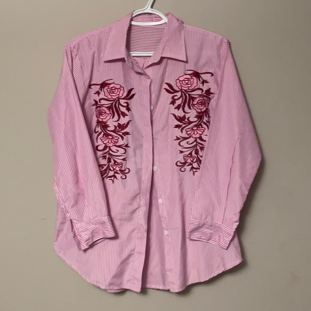 Pink stripes long sleeve